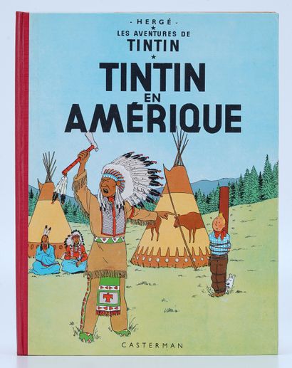 HERGÉ, Georges Remi dit (1907-1983) Tintin T 3, Tintin en Amérique, 4ème plat B21...