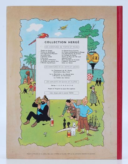 HERGÉ, Georges Remi dit (1907-1983) Tintin T 11, Casterman 1958, B24 édition, Le...