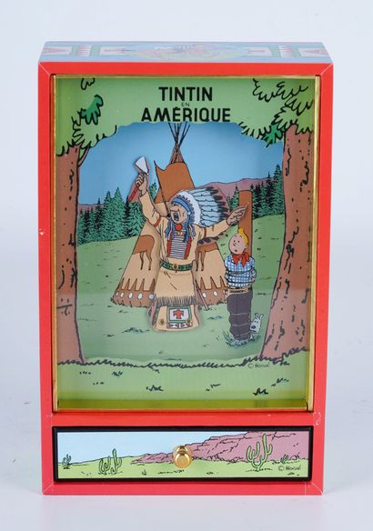 HERGÉ, Georges Remi dit (1907-1983) Trousselier, boîte à musique, Tintin en Amérique,...
