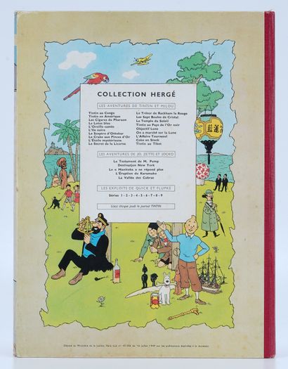 HERGÉ, Georges Remi dit (1907-1983) Tintin 20, Tintin au Tibet, Casterman 1960, édition...
