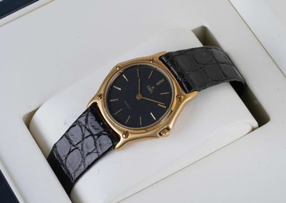 Montre - EBEL - Swiss Watch in 18-carat yellow gold with hexagonal bezel. Quartz...