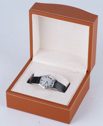 Montre - EBEL - Swiss Watch in 18-carat white gold with hexagonal bezel. Mechanical...
