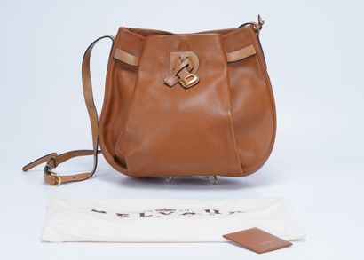 DELVAUX Brown leather Delvaux bag. 33 x 35.5cm. With Delvaux mirror and Dustbag.