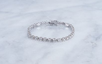 Bracelet "Rivière de diamants" Rivière de diamants" bracelet in white gold and diamonds,...
