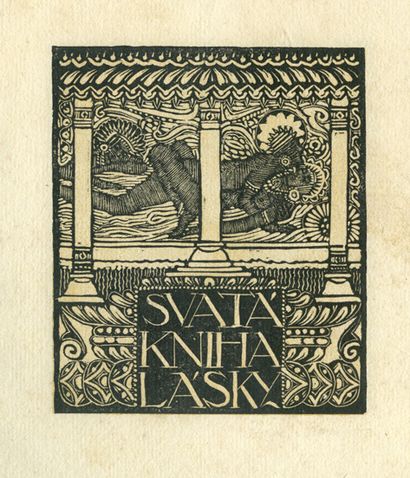 null Josef HODECK. Svata Kniha Lasky, vers 1913. Portefeuille cousu de l’éditeur,...