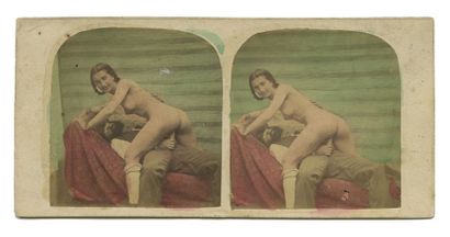 null [Photographe non identifié]. Pornographies, vers 1865. 6 épreuves originales...
