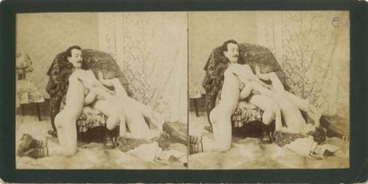 null [Photographe non identifié]. Pornographies et nus, vers 1880. 16 épreuves originales...