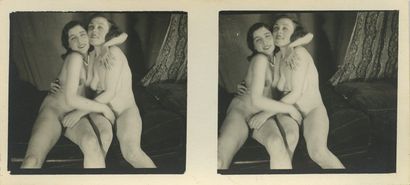 null [Divers photographes]. Études de nus, vers 1930. 24 vues stéréoscopiques, 6...