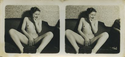 null [Divers photographes]. Études de nus, vers 1930. 24 vues stéréoscopiques, 6...