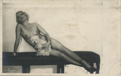 null MANASSE [Olga SOLARICS (1896 - 1969)] Études de nus, vers 1935. 5 épreuves argentiques...