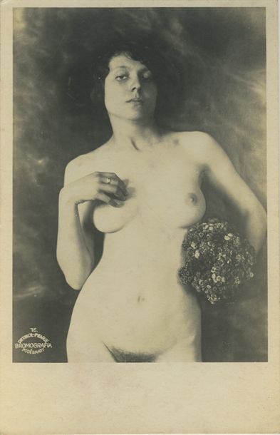 null Frantisek DRTIKOL (1883-1961). Étude de nu dans le goût de Gustave Klimt, vers...