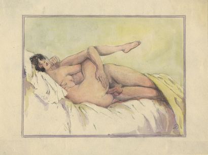 null [Artistes non identifiés]. Couples en action, vers 1920-1930. 

6 dessins dont...