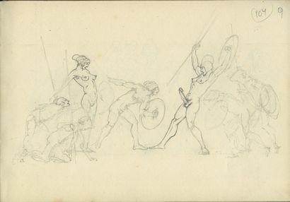 null [Artiste non identifié]. Scènes d’orgie, AMA, 1927. Carnet de croquis, provenant...