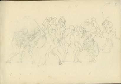 null [Artiste non identifié]. Scènes d’orgie, AMA, 1927. Carnet de croquis, provenant...