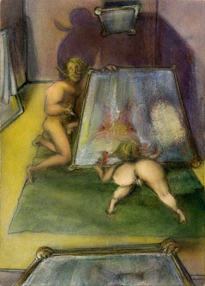 null [Artiste non identifié]. Narcisse, vers 1930. 15 dessins au pastel, 21 x 15...