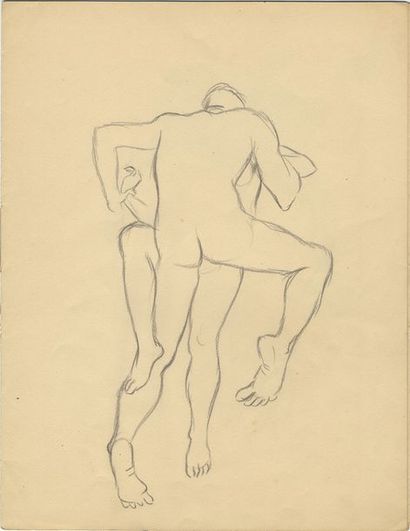 null Couples, vers 1970. 8 dessins au crayon, formats divers.	