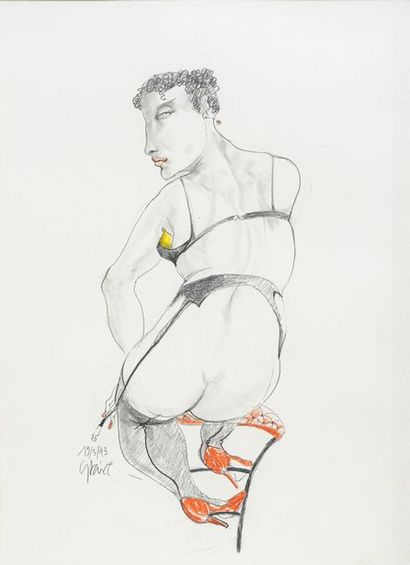 null Jean-Pierre CEYTAIRE (né en 1946). La Torera, 1993. Œuvre sur papier, 37 x 27...