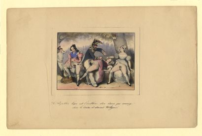 null Achille DEVÉRIA et son école. Scènes de genre, vers 1840. 4 lithographies anciennes,...