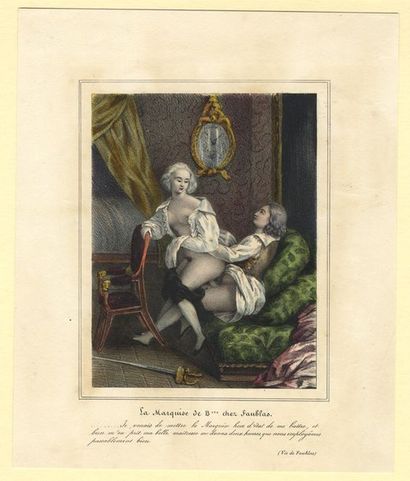 null Achille DEVÉRIA et son école. Vie de Faublas, vers 1840. 6 lithographies avec...