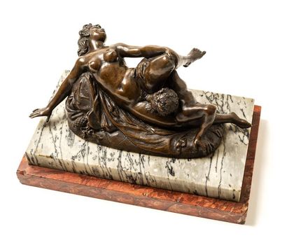 Satyre et bacchante, XIXe siècle. Bronze...