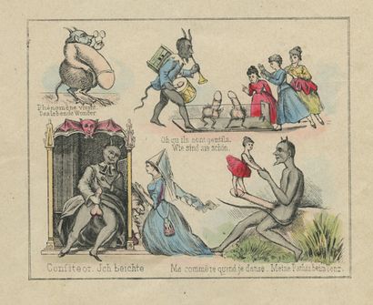 null LE POITEVIN (d’après). « Petit album diabolique », vers 1890. Chemise à rabats....