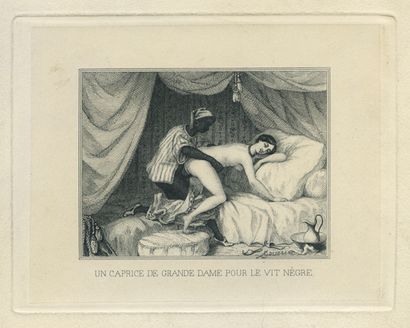 null [Artiste non identifié]. Scènes de genre, vers 1900. Chemise moderne. 6 gravures,...