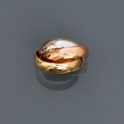 null CARTIER, Triple alliance three gold, 750 MM, signed, size: 50, weight: 12,9gr....