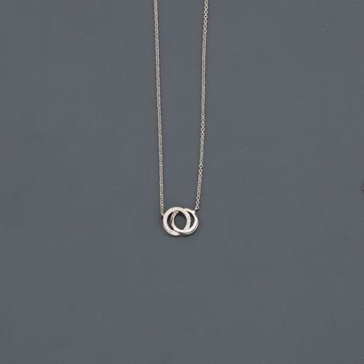 Necklace in white gold, 750 MM, centred on...