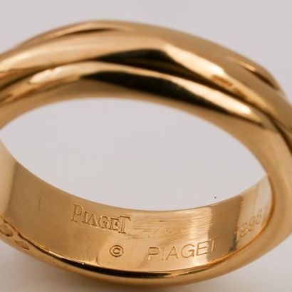 null PIAGET, Bague anneau en or jaune, 750 MM, signée, 1998, taille : 61, poids :...