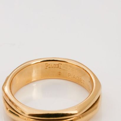null PIAGET, Bague anneau en or jaune, 750 MM, signée, 1998, taille : 61, poids :...