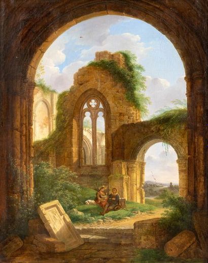 null Antoon Pieter STEYAERT (1768-1863)

Rendez vous romantique dans les ruines néo-gothiques

(Villers...