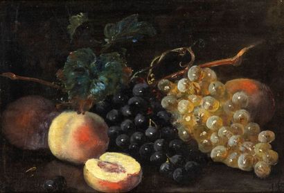 null Paul FORET (XIXe)

Paire de nature morte de fruits : pêches et raisin,

prunes

Huile...