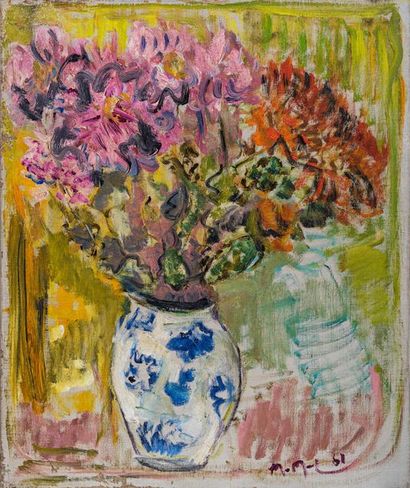 null Maurice Léonce SAVIN (1905-1978) Bouquet de fleurs

Huile sur toile

Monogrammée...