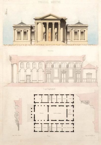 null BLOT, architecte (?) et tampon EPC

1870-1891

- Tribunal maritime, élévation,...