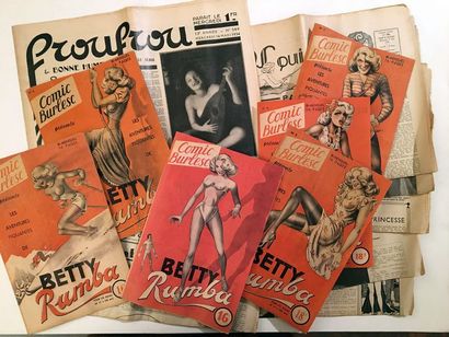 null 13 newspapers and magazines. 6 Comic Burlesc, Les Aventures Piquantes de Betty...