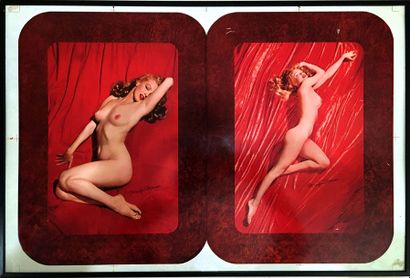 null Tom KELLEY (1914-1984). Marilyn Monroe nude, 1949. Reproduction on metal of...