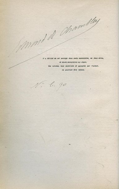 null [HARAUCOURT (Edmond)] Le Sire de CHAMBLEY. La Légende des sexes, 1883. Rare...