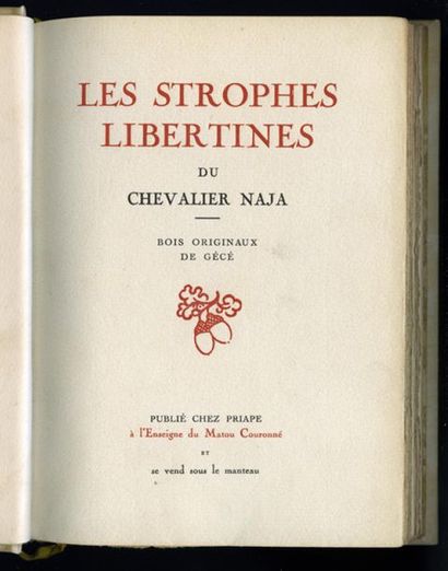 null [COCHET (Gérard)] - [DEKOBRA (Maurice)]. Les Strophes libertines du chevalier...