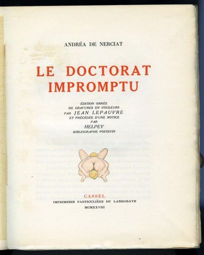 null [TRILLEAU (Gaston)] - ANDRÉA DE NERCIAT (André-Robert). Le Doctorat impromptu....
