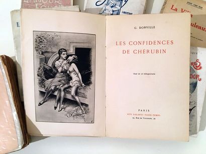 null [FLAGELLATION & FÉTICHISME, 8 ouvrages]. G. DONVILLE, Confidences de Chérubin...