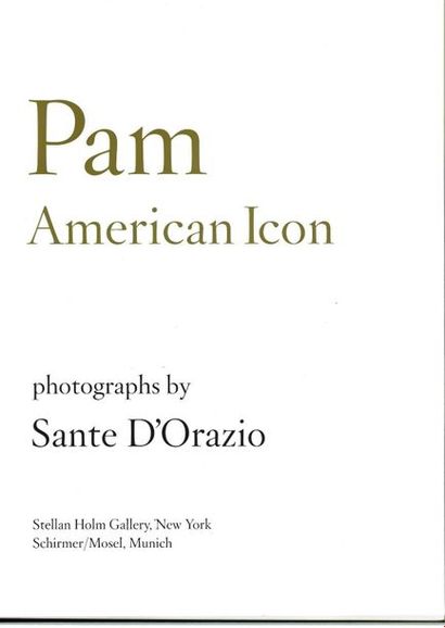 null SANTE d'ORAZIO. Pamela Anderson : American Icon, Schirmer, Mosel Verlag, 2009....
