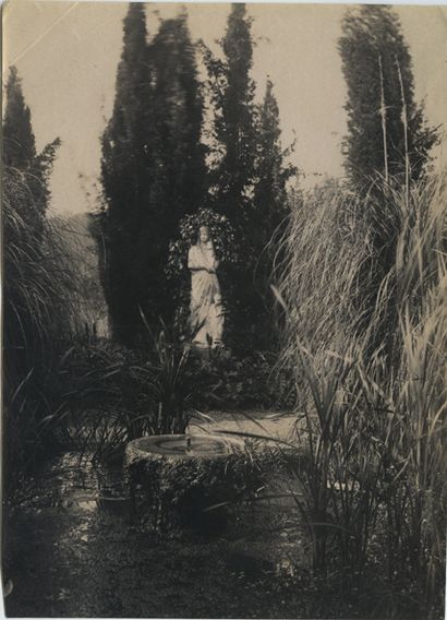 null Vincenzo GALDI (1871-1961). Paysage, 1890-1900. Épreuve sur papier albuminé,...
