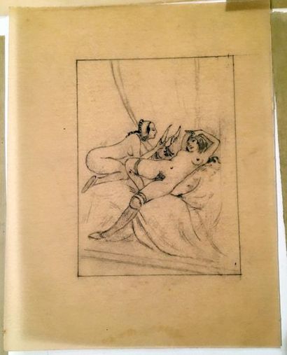 null [Artiste non identifié]. Scènes historiques, vers 1930. 11 dessins au crayon...