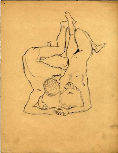 null Raymond BRET-KOCH (1902-1996), dit Ray BRET-KOCH. Couples, vers 1970. 8 dessins...