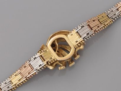 null Bracelet in, silver 925 MM, and vermeil centered with a pattern decorated with...