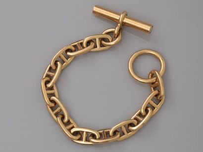 null HERMES, Bracelet in yellow gold, 750 MM, signed, length 20 cm, weight : 96,4gr....