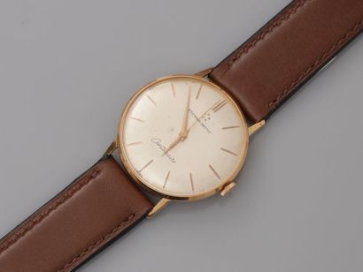 null ETERNA, MATIC. "Centenary". Watchband in yellow gold, 750 MM, cream background,...