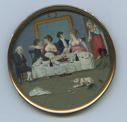 null [Unidentified Artist] Josephine's private office, circa 1810. Miniature with...