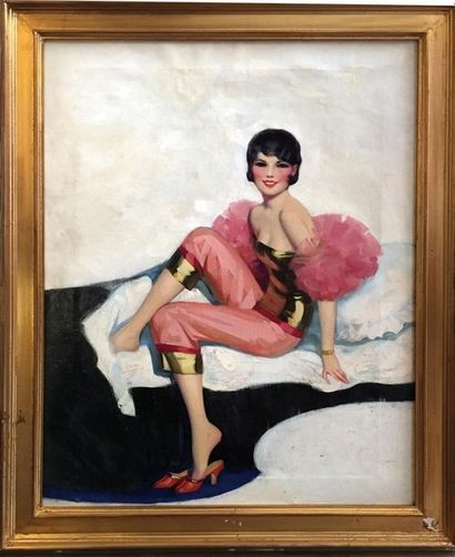 null Enoch BOLLES (1883-1976), attributed to. Fun film, May 1929. Oil on canvas,...