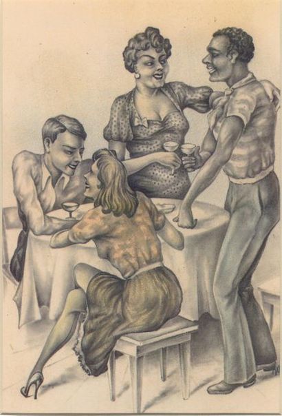 null [Unidentified artist: WLELBER, KOLN?]. Girls and sailors, dated 1936 and 1939.12...